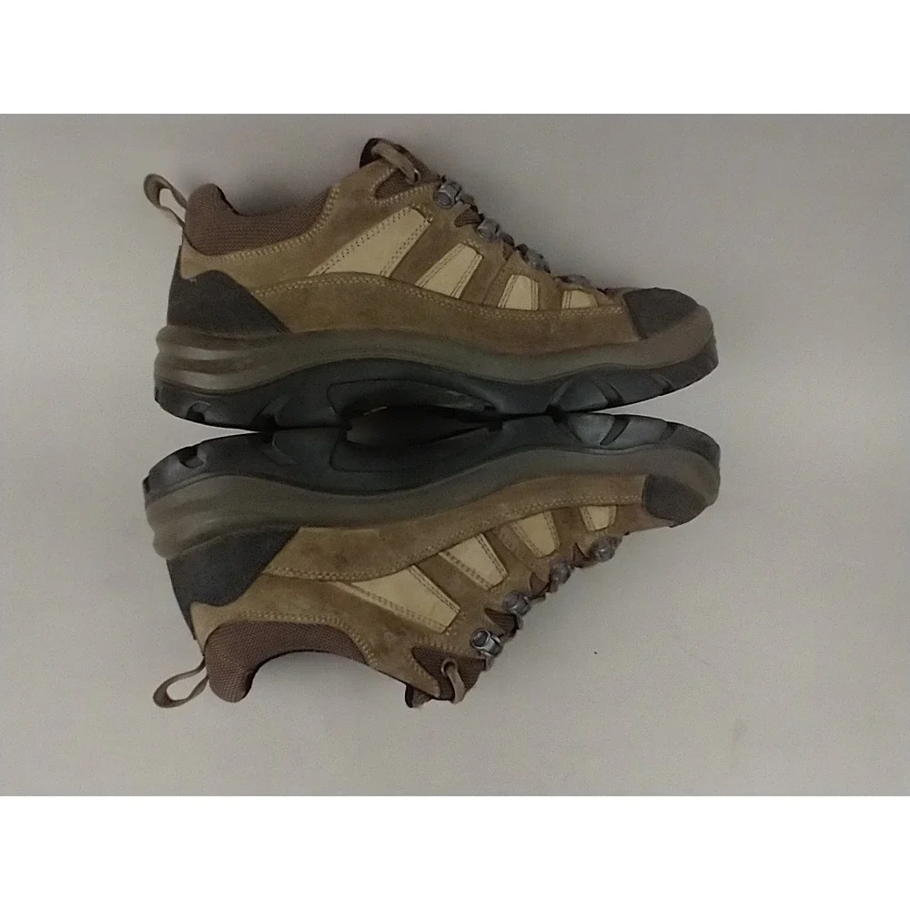 L.L. Bean Gore-Tex Hiking Shoes Mens 9.5 Brown Leather Waterproof Vibram Low Top